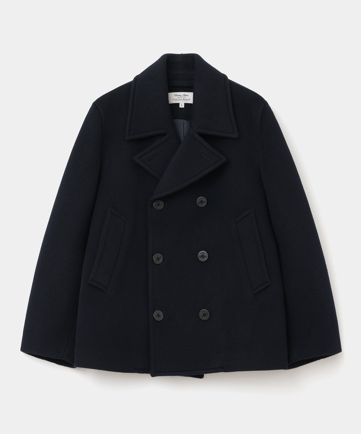 유니폼브릿지(UNIFORM BRIDGE) wool pea coat dark navy