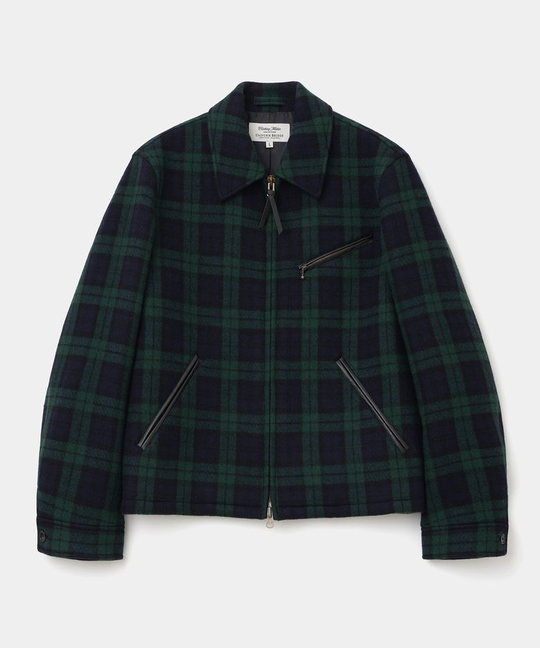 wool sport zip-up jacket blackwatch