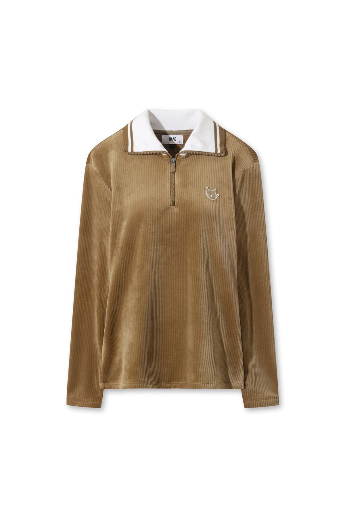 왁(WAAC) Women Ribbed Minky Fleece Pullover WWTBW25705BRL