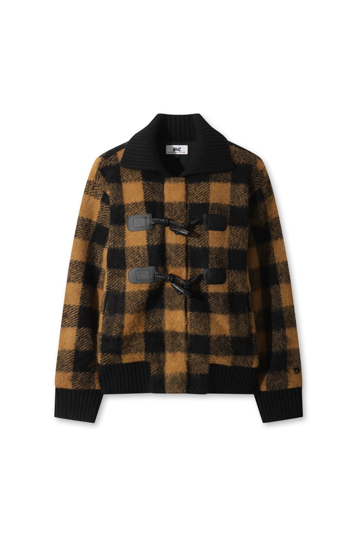 왁(WAAC) Women Tartan Check Knit Blouson Jacket WWWAW25712BRL