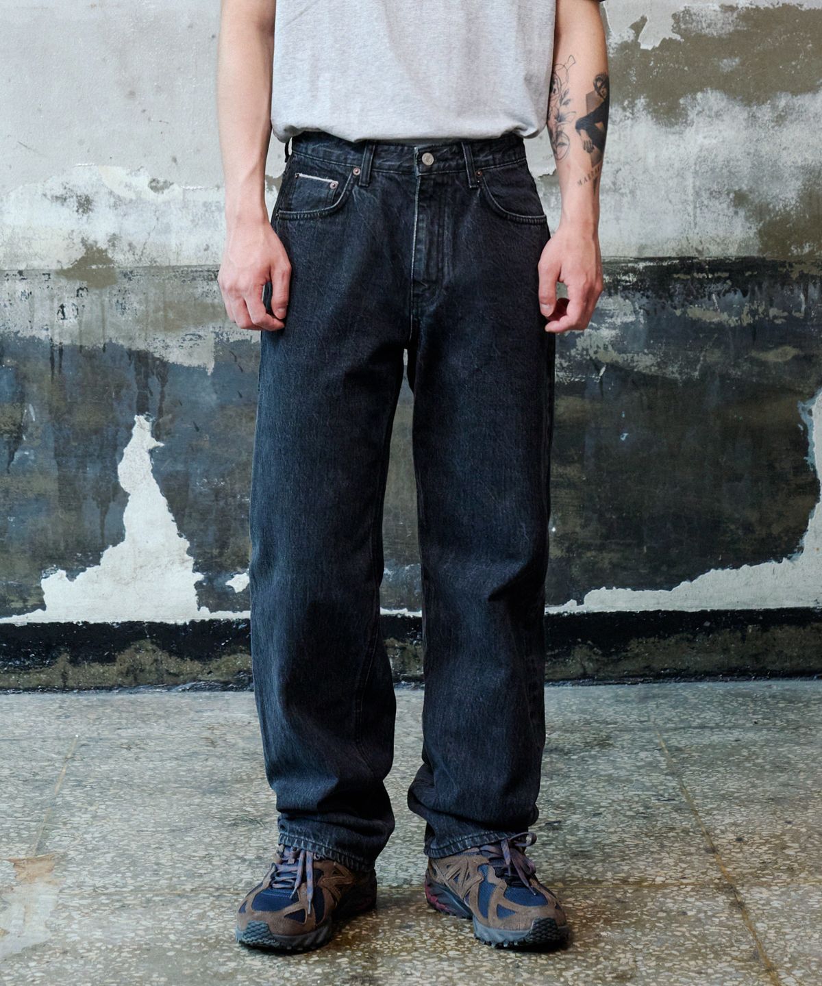 덴메이드(DENMADE) DEN1051 Selvedge Wide Fit (90s Retro Black)