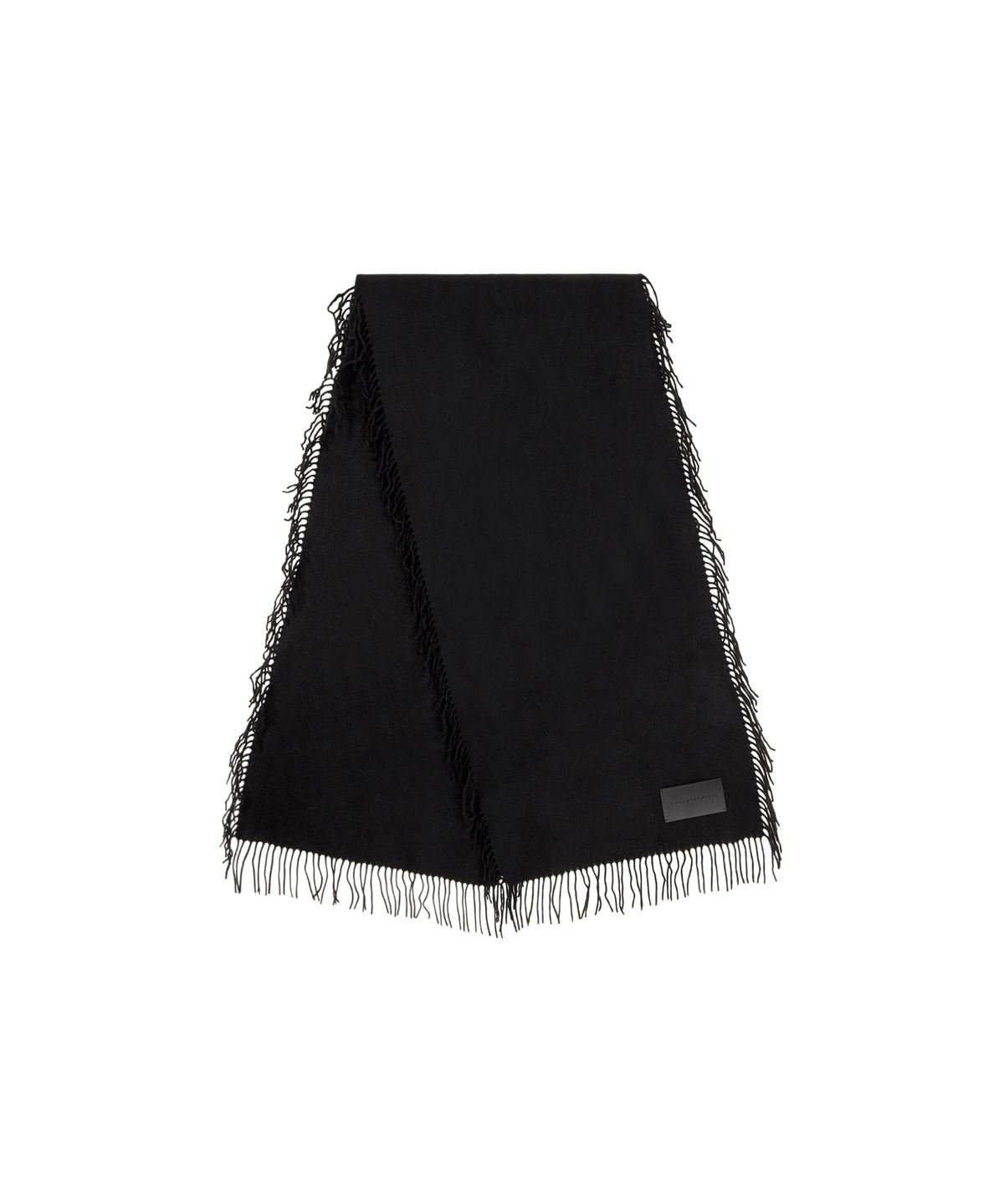 트리밍버드(TREEMINGBIRD) Fringed Cashmere Muffler [ Black ]