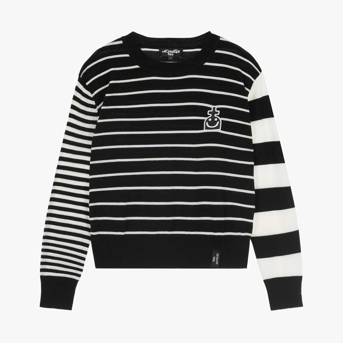 데바스테(DEVASTEE) 스트라이프 데비 니트 탑 BLACK STRIPE (S5FWKT003)