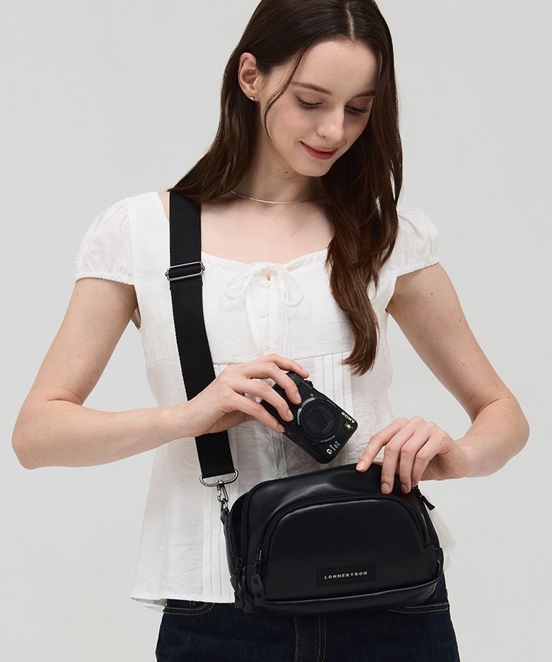 Yaki Bag The Black Leather 야키백 더블랙 레더 크로스백