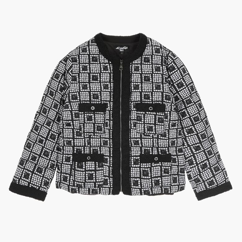 포켓 라이트 다운 패딩 재킷 BLACK PATTERN (S5FWPD002)