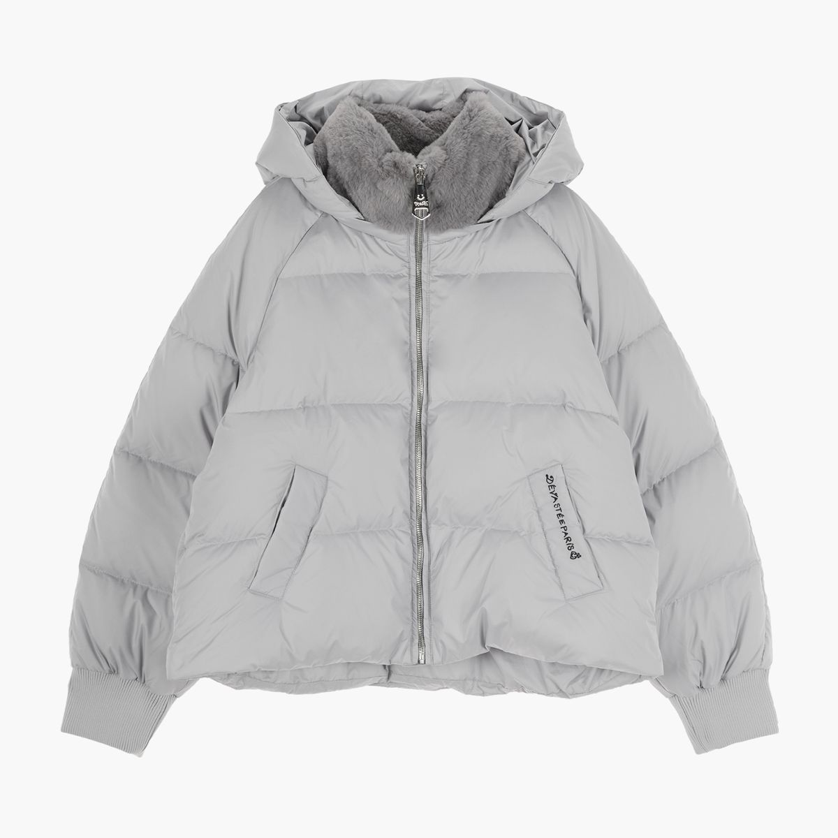 데바스테(DEVASTEE) 후디 다운 패딩 LIGHT GREY (S5FWPD004)