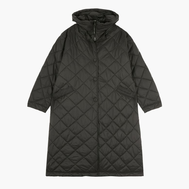 A 라인 롱 패딩 코트 CHARCOAL (S5FWPD006)