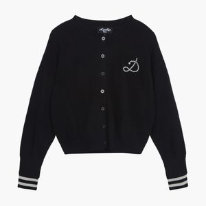 D 라운드 니트 가디건 BLACK (S5FWCA003)
