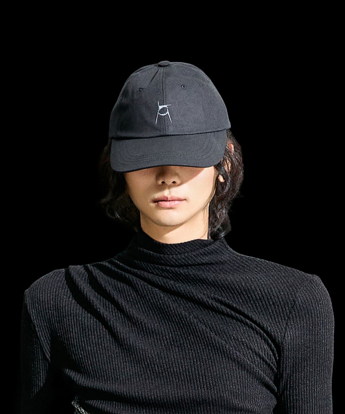 레큘리(RECULER) Signature logo ball cap black