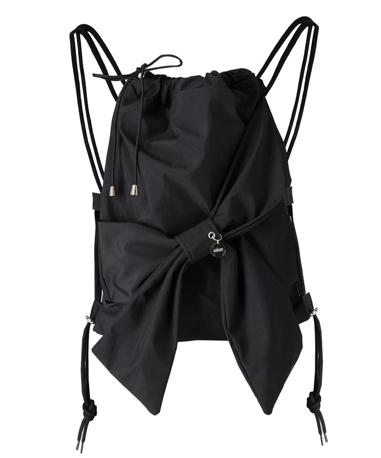 Ribbon 2way bag _ Nylon black