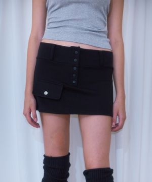 Pocket Mini Skirt [Black]