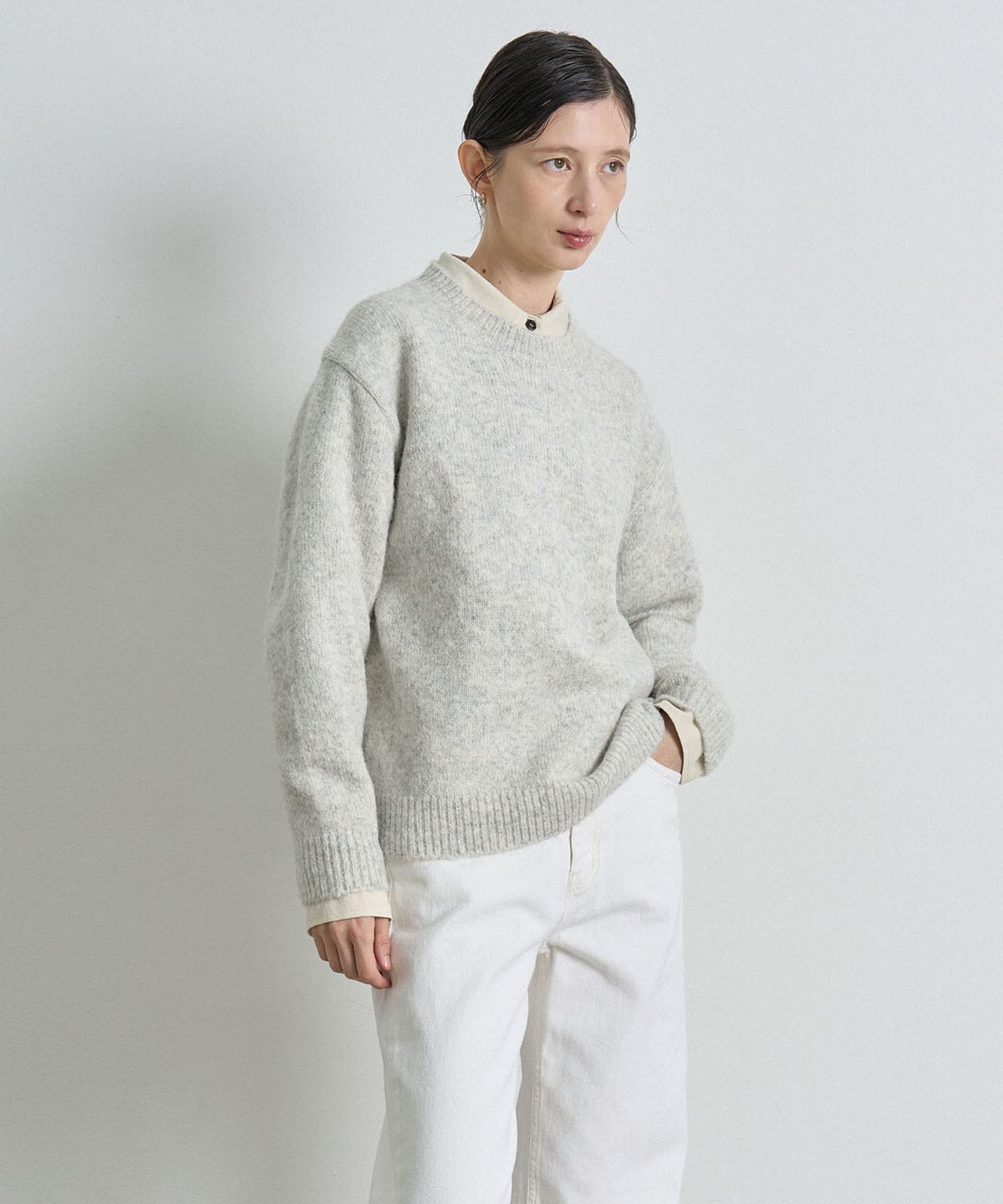 해브 앤 해브(HAVE8HAVE) ALPACA ROUND KNIT_MELANGE BRIGHT