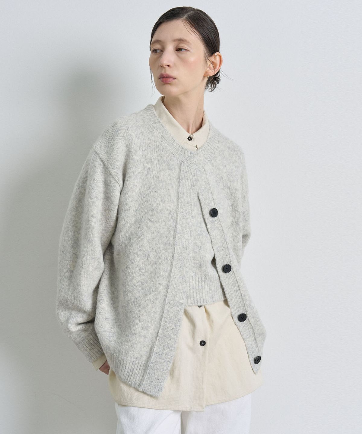 해브 앤 해브(HAVE8HAVE) ALPACA HIDDEN CARDIGAN_MELANGE BRIGHT