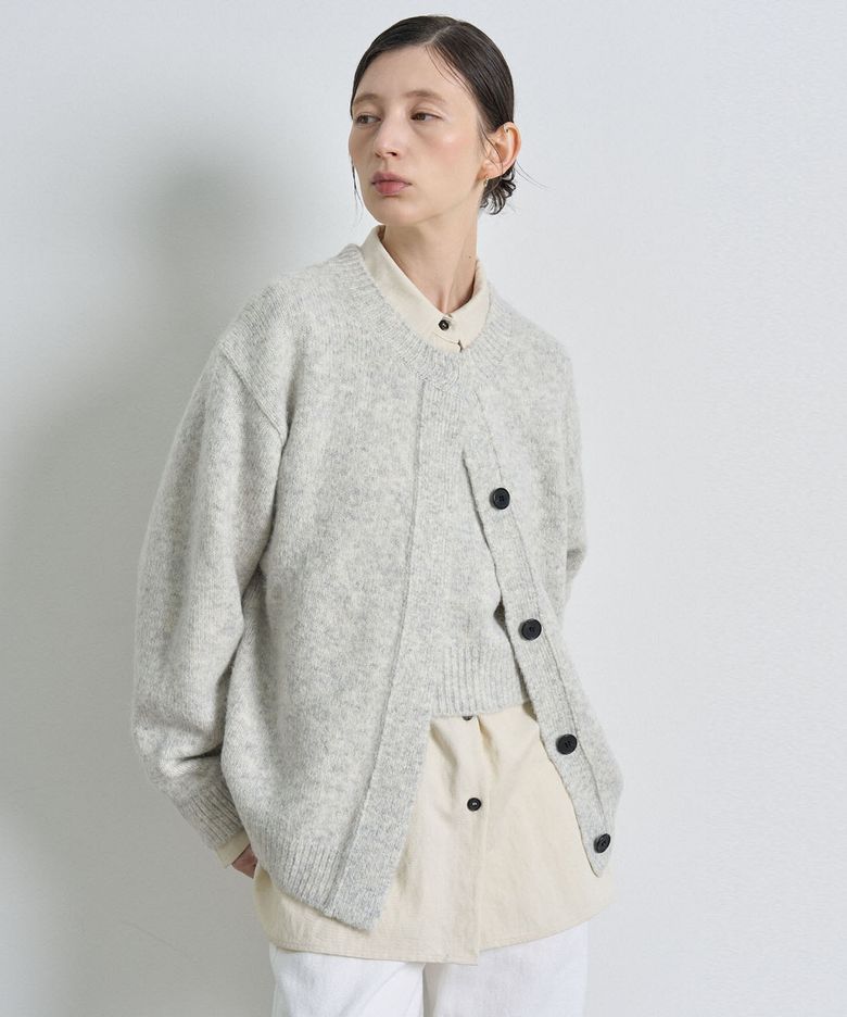 ALPACA HIDDEN CARDIGAN_MELANGE BRIGHT