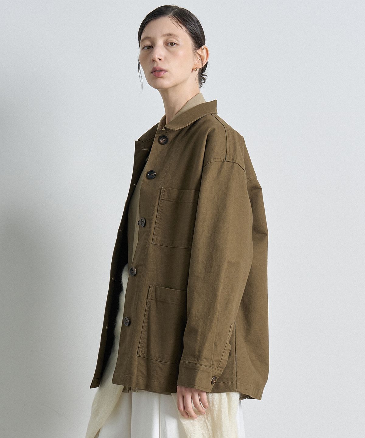 해브 앤 해브(HAVE8HAVE) COTTON WORK JACKET_KHAKI BROWN