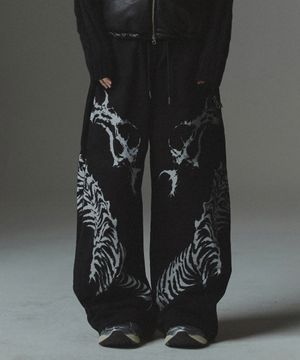 Snake Bone Sweat Pants - Black