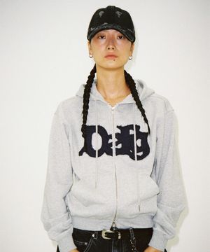 CUTTING LOGO HOOD ZIP UP [3 COLOR]