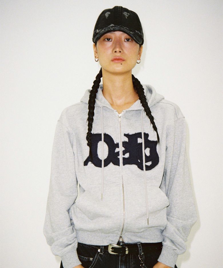 CUTTING LOGO HOOD ZIP UP [3 COLOR]