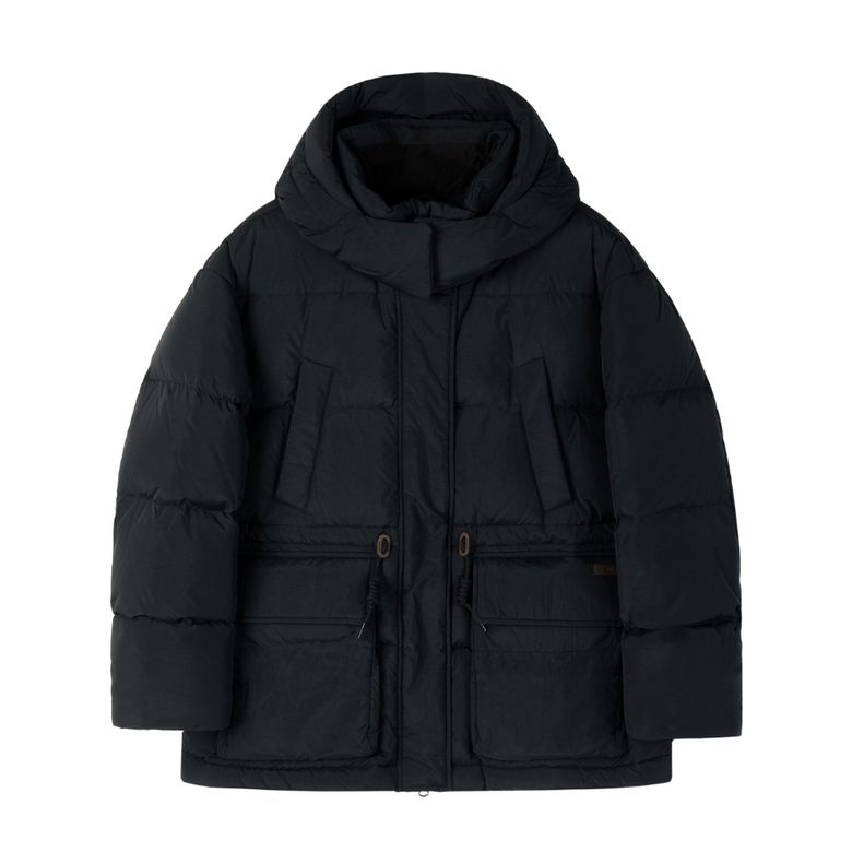 W BRITISH CAMPER MIDI DOWN JUMPER - BLACK (P254WDW453)
