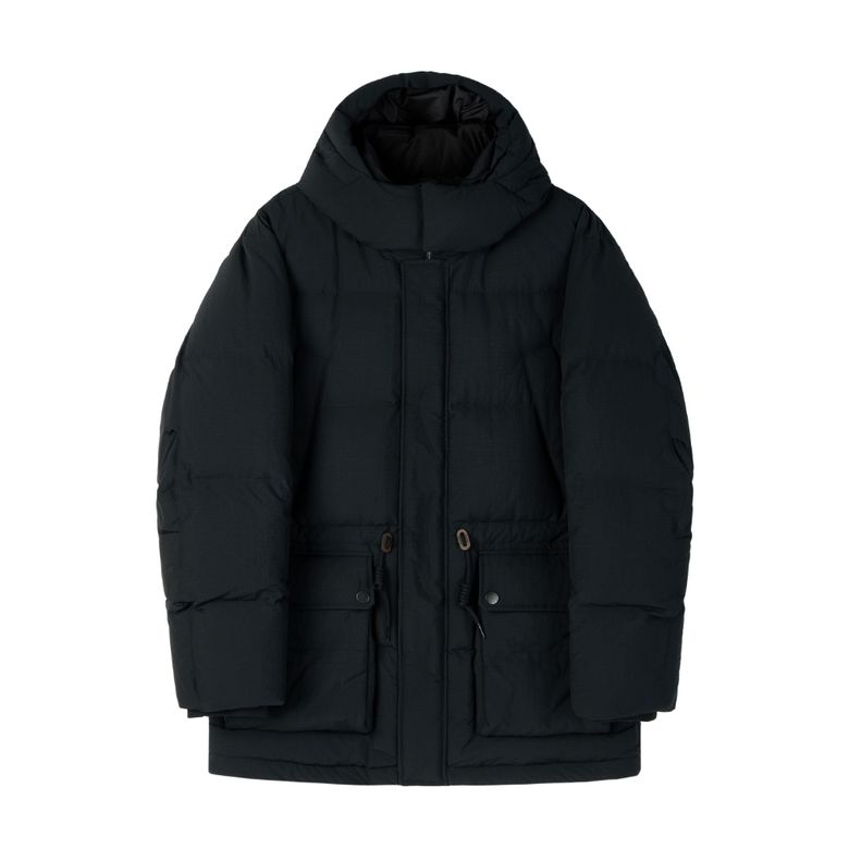 BRITISH CAMPER MIDI DOWN JUMPER - BLACK (P254MDW452)