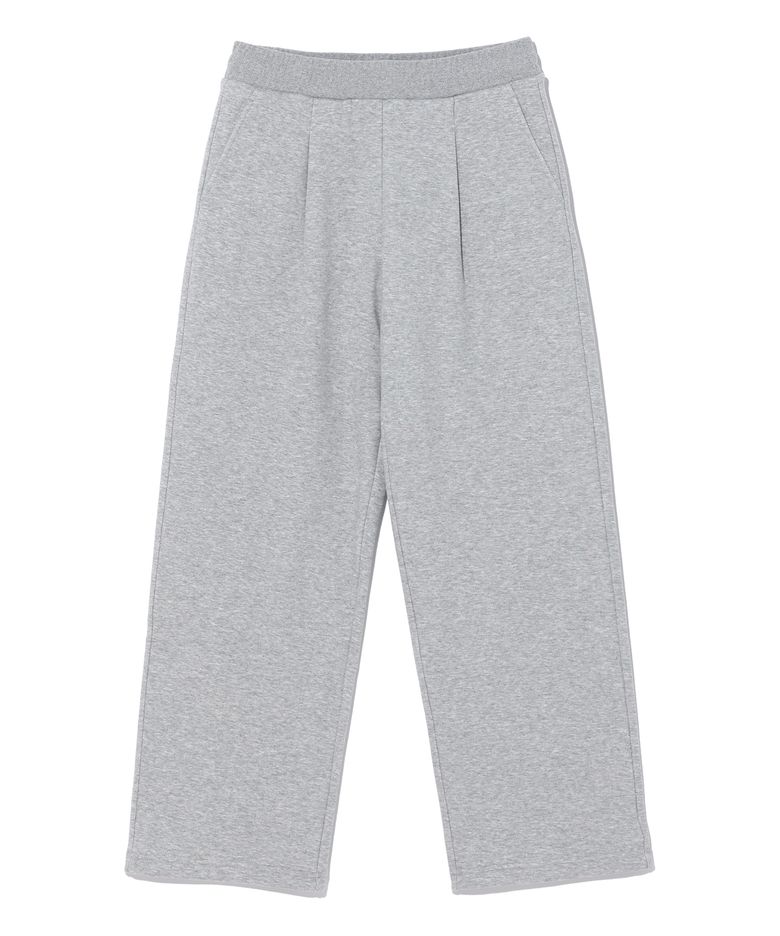원턱 와이드 스웨트 팬츠 LP9PU985_MELANGE GREY
