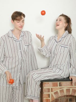 아스터 클린핏 커플잠옷 긴팔 파자마 상하의 세트