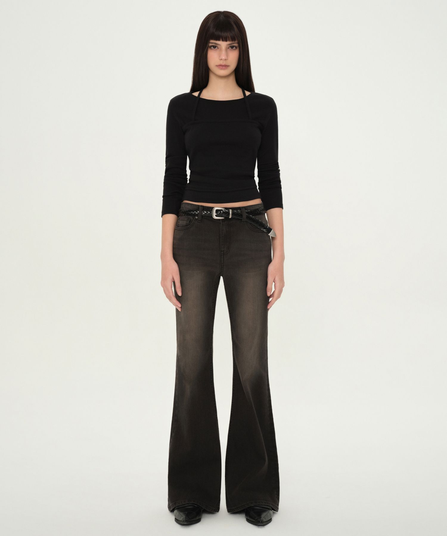 Anna Double Long Coat BLACK source detail 80