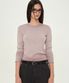 우먼즈 더티 다이드 슬림 크루 넥 긴소매 티셔츠 [스모크 핑크]