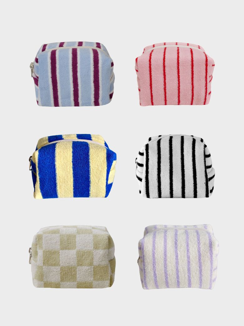 스트라이프 테리 파우치 (스몰)(42colors)