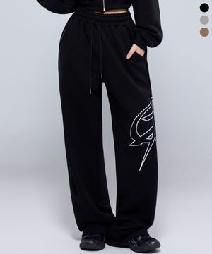 P5059 빅심볼 우먼 와이드팬츠[3COLOR]