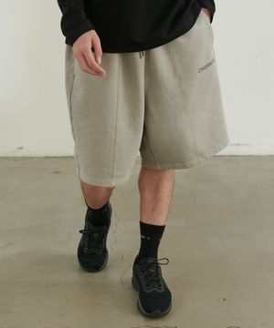 피그먼트 와이드 버뮤다팬츠 (Grey)