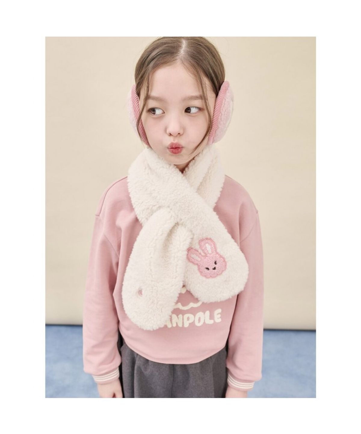 빈폴 키즈(BEANPOLE KIDS) 토끼 빙키 보아 머플러  아이보리 (BI5X84U020) (BI5X84U020)