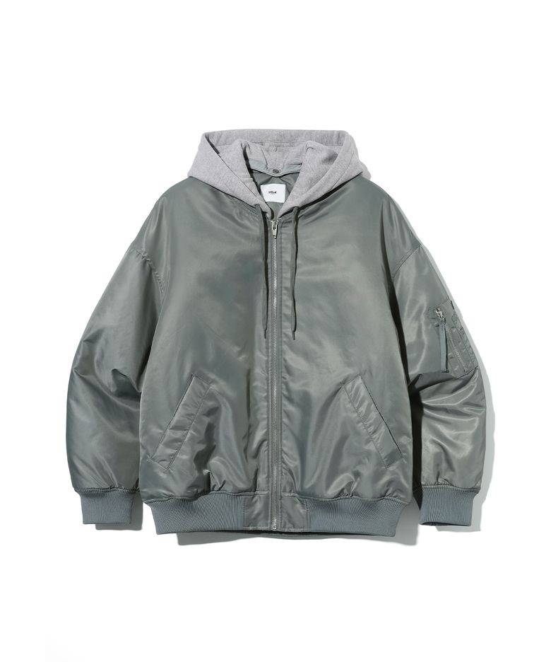 남녀공용 데일리 스몰로고 MA1 점퍼[GREY](UBAUJ22)