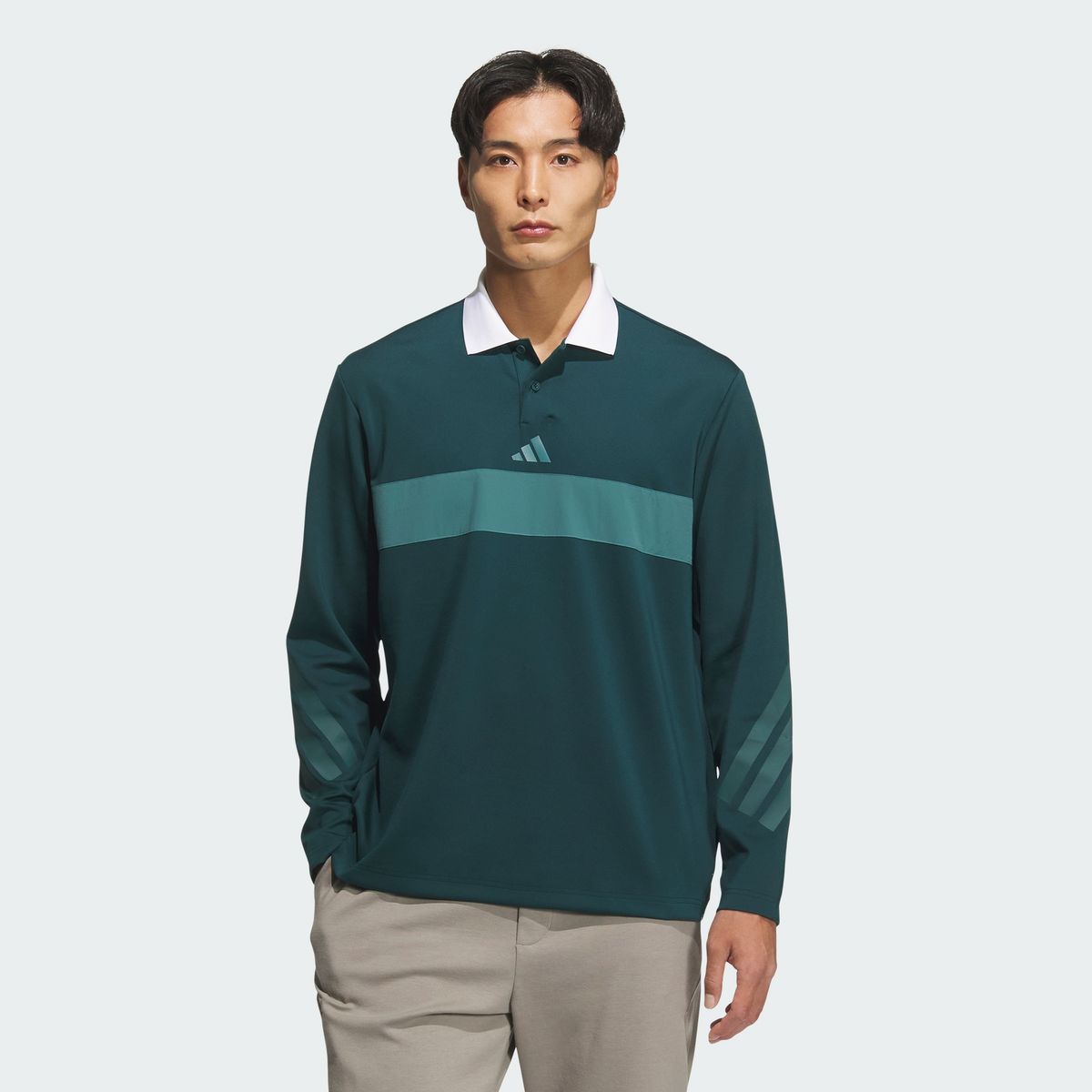 아디다스 골프(ADIDAS GOLF) 롱 슬리브 폴로 셔츠 JM9580