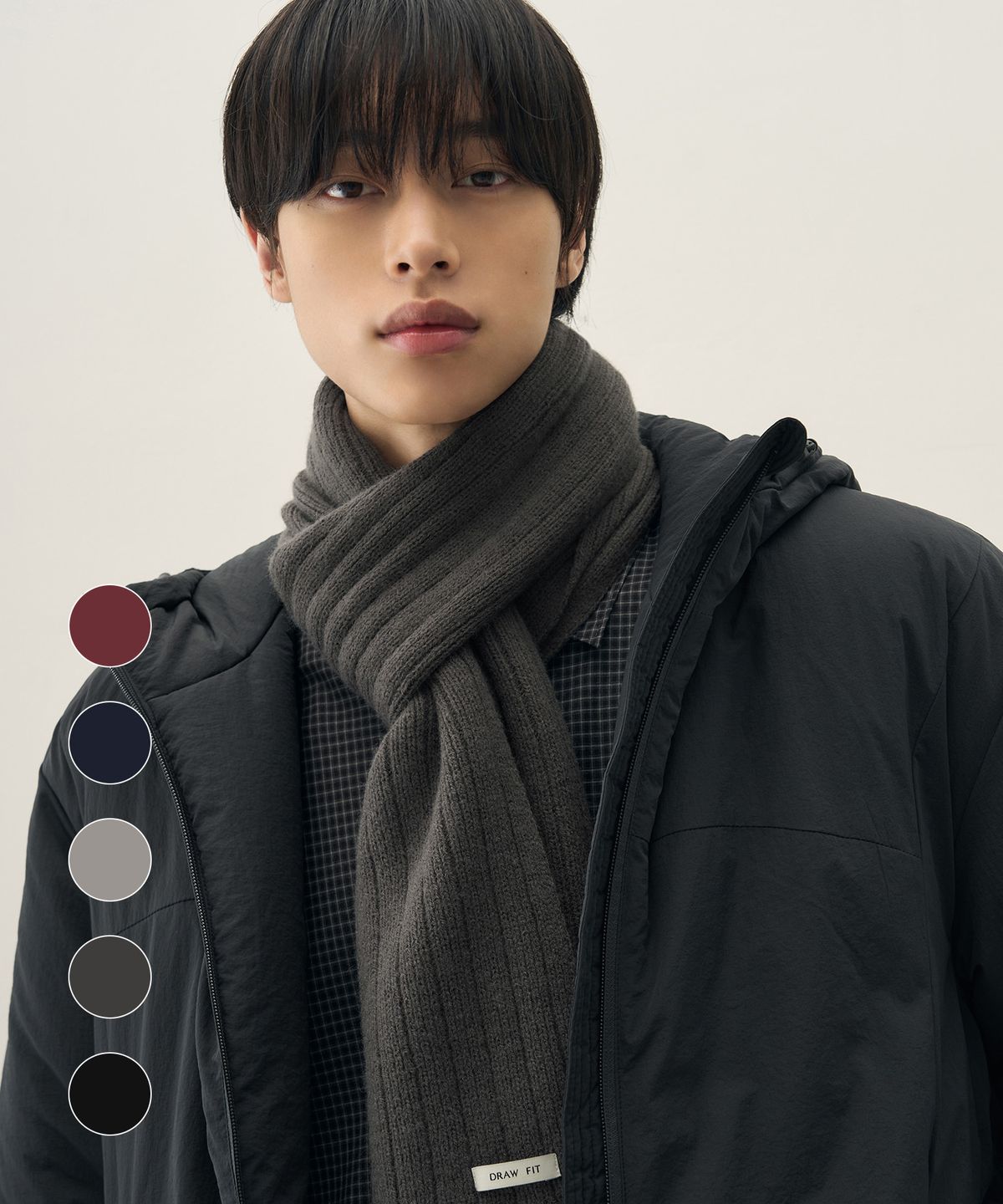 드로우핏(DRAW FIT) 시에라 리브드 니트 머플러 [5color]
