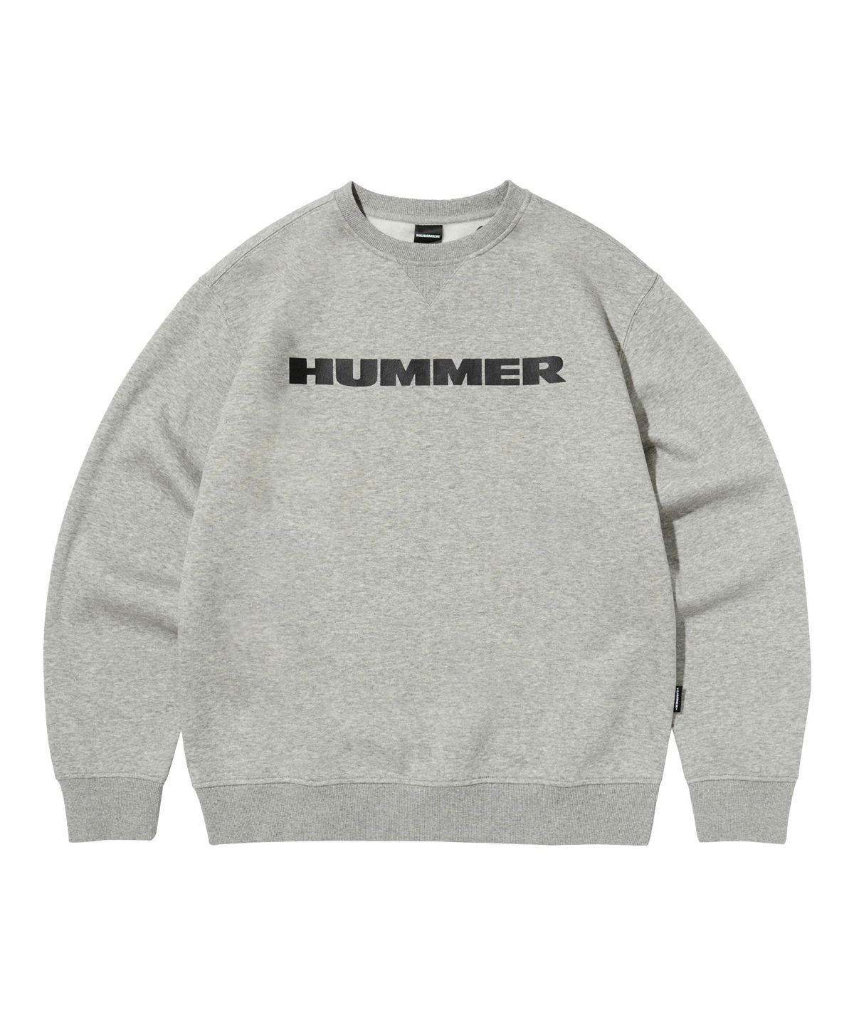 험머(HUMMER) 시그니처 험머 로고 소프트 기모 스웨트 셔츠 멜란지 그레이