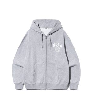 남녀공용 레트로 프레피 후드집업[M-GREY](UBBGD90)