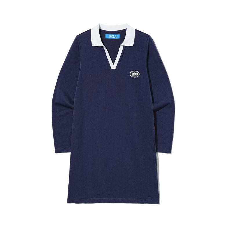 여성 1919 UCLA 오픈 카라 원피스[NAVY](UB9OP50)