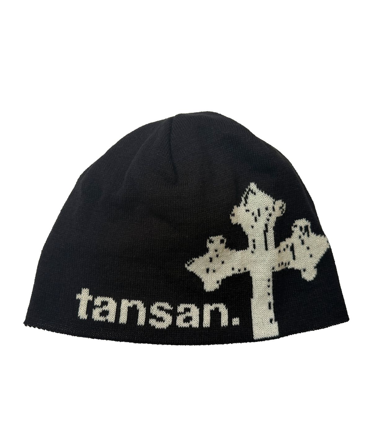 탄산마그네슘(TANSANMAGNESIUM) 자카드 크로스 비니 (블랙)