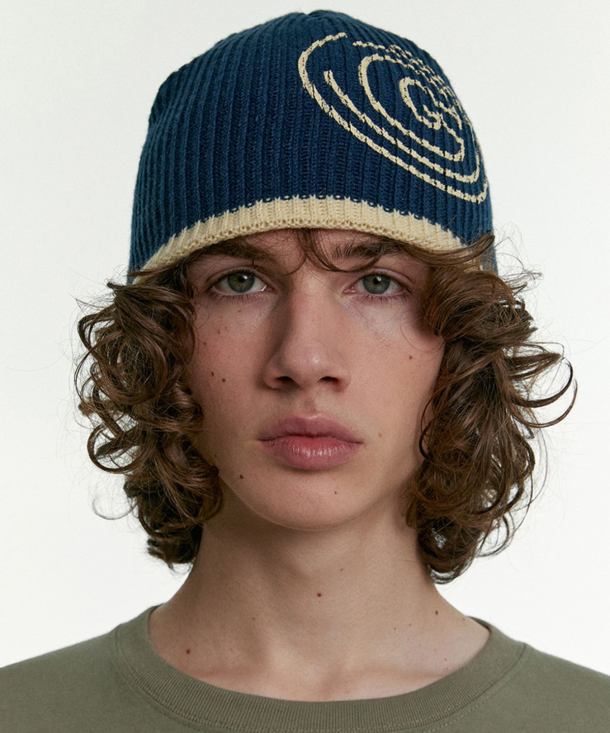 테켓(TEKET) Immaze Printed Beanie Navy