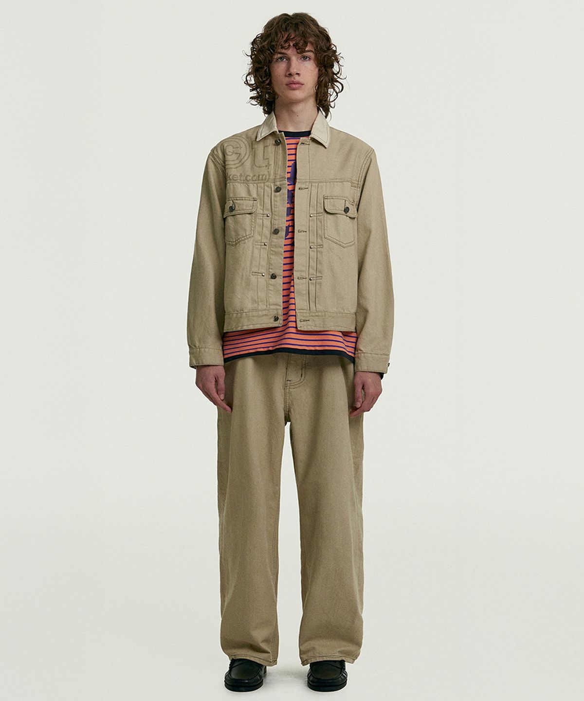 테켓(TEKET) Immaze Curve Stitch Pants Beige