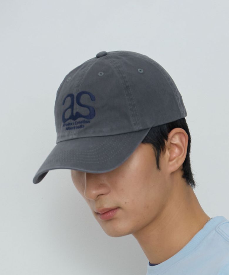 Washed Logo Ball Cap_Grey