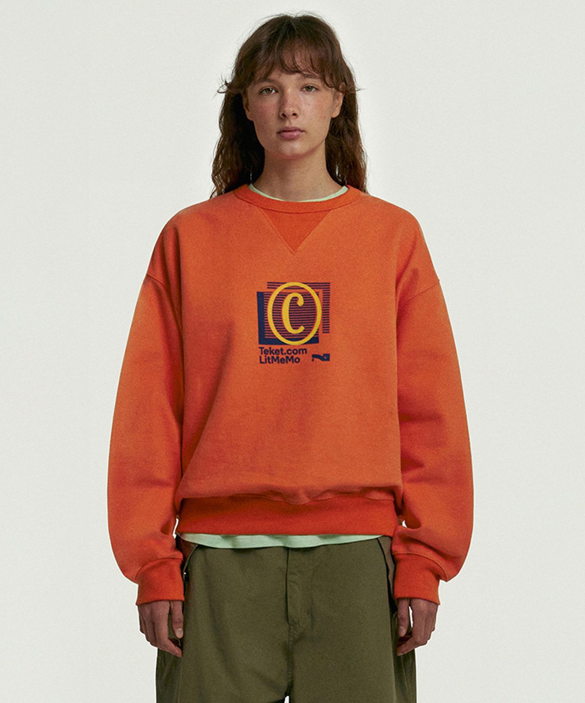 테켓(TEKET) Memo Sweatshirt Orange