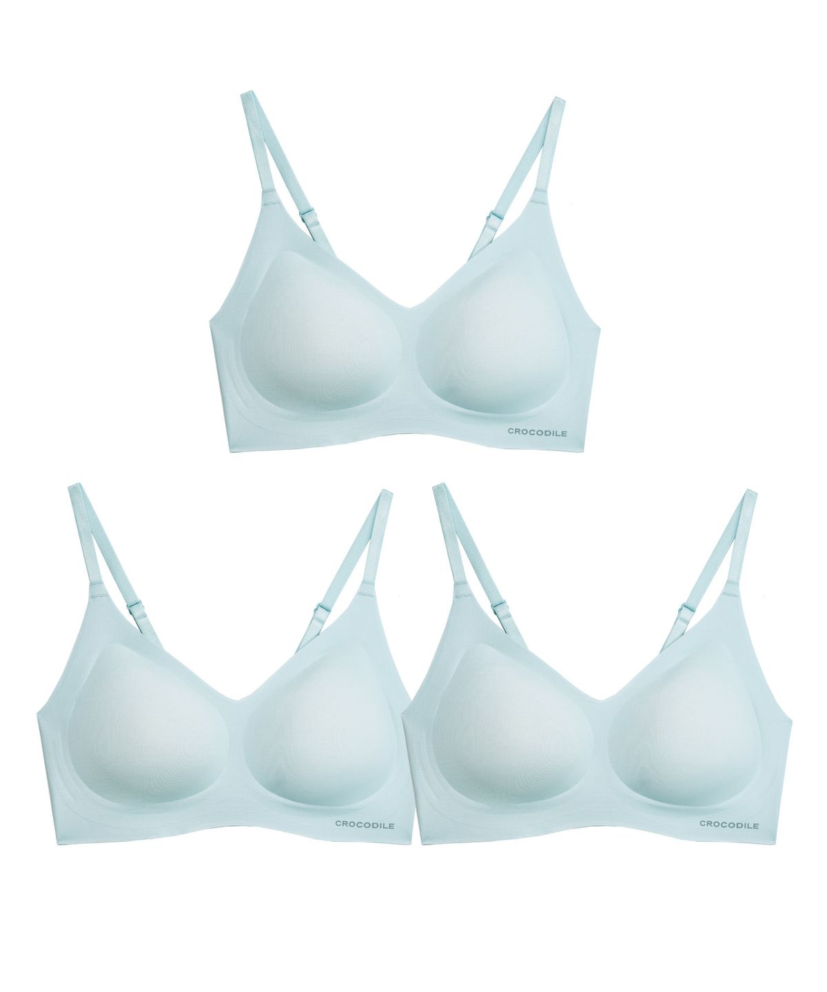 크로커다일 이너웨어(CROCODILE INNERWEAR) [3PACK] 소프트 쿨인견 쉘론 후크형 브라