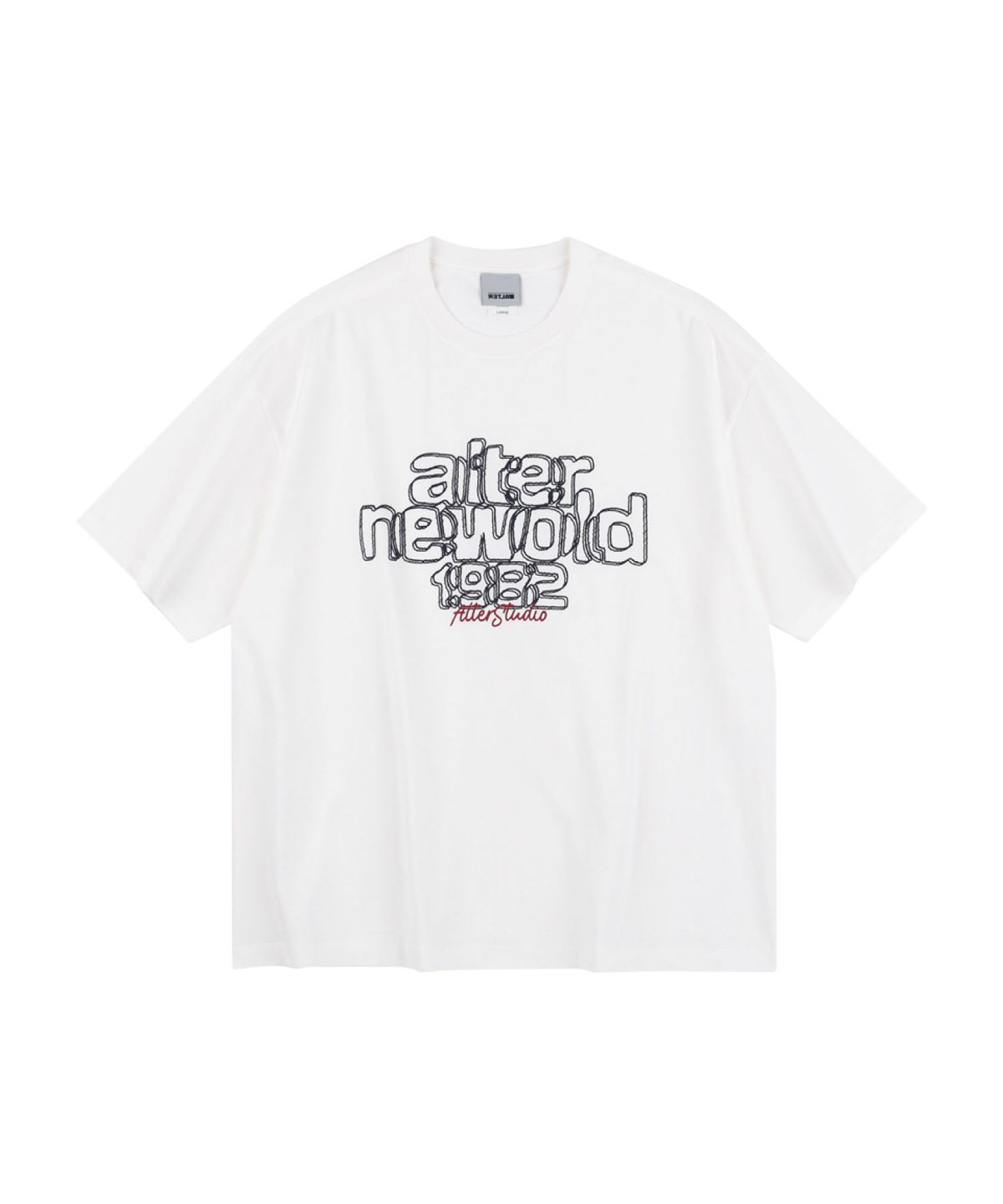 얼터 스튜디오(ALTER STUDIO) Volume Line Print T-shirt_White