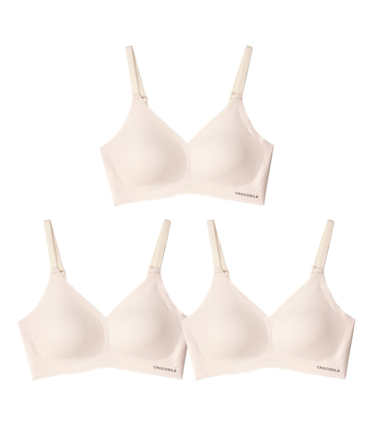 크로커다일 이너웨어(CROCODILE INNERWEAR) [3PACK] 소프트핏 쉘론 후크형 브라