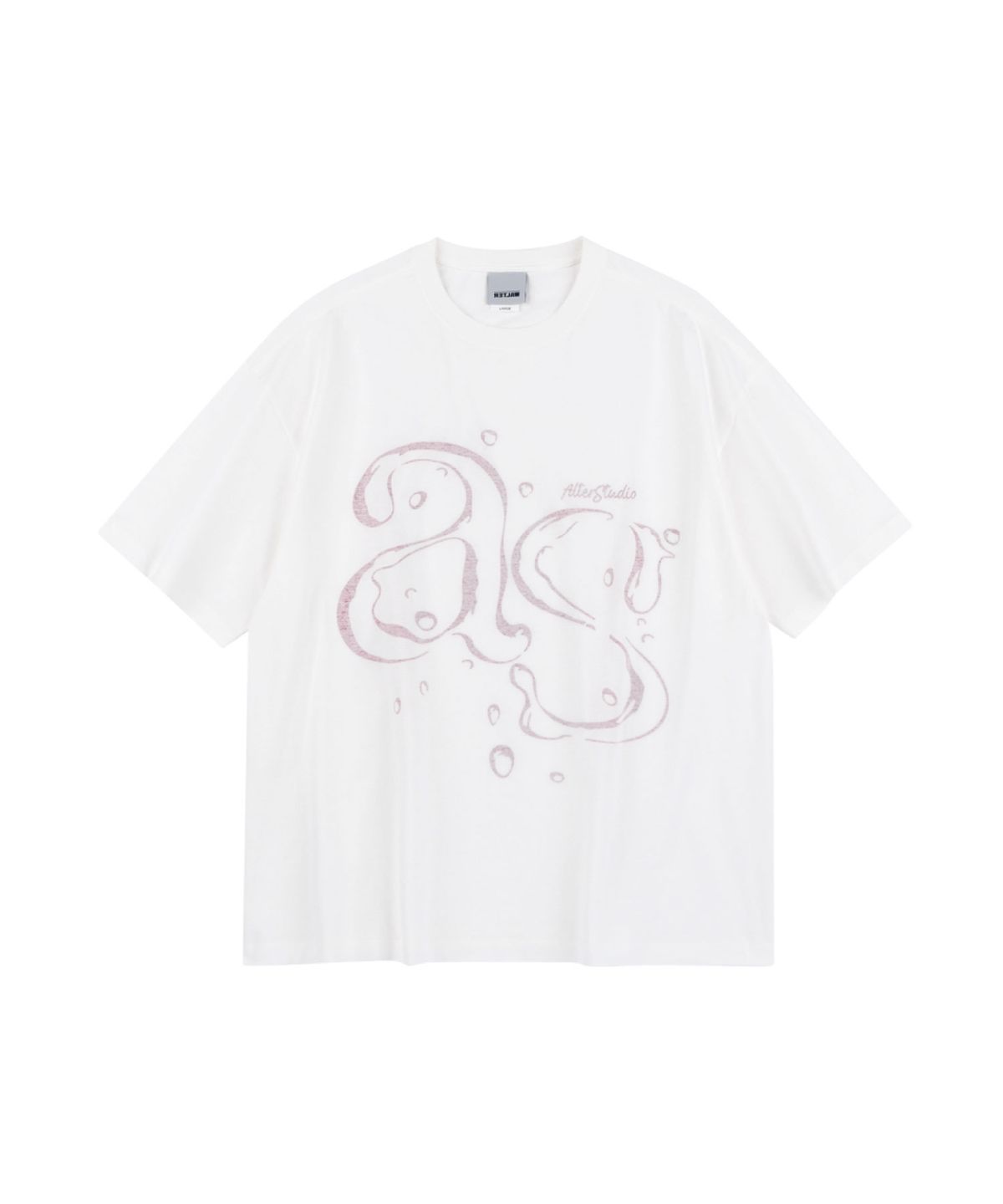 얼터 스튜디오(ALTER STUDIO) Initial Reverse Print T-shirt_White