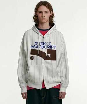 Litmemo Zip-Up Hoodie White