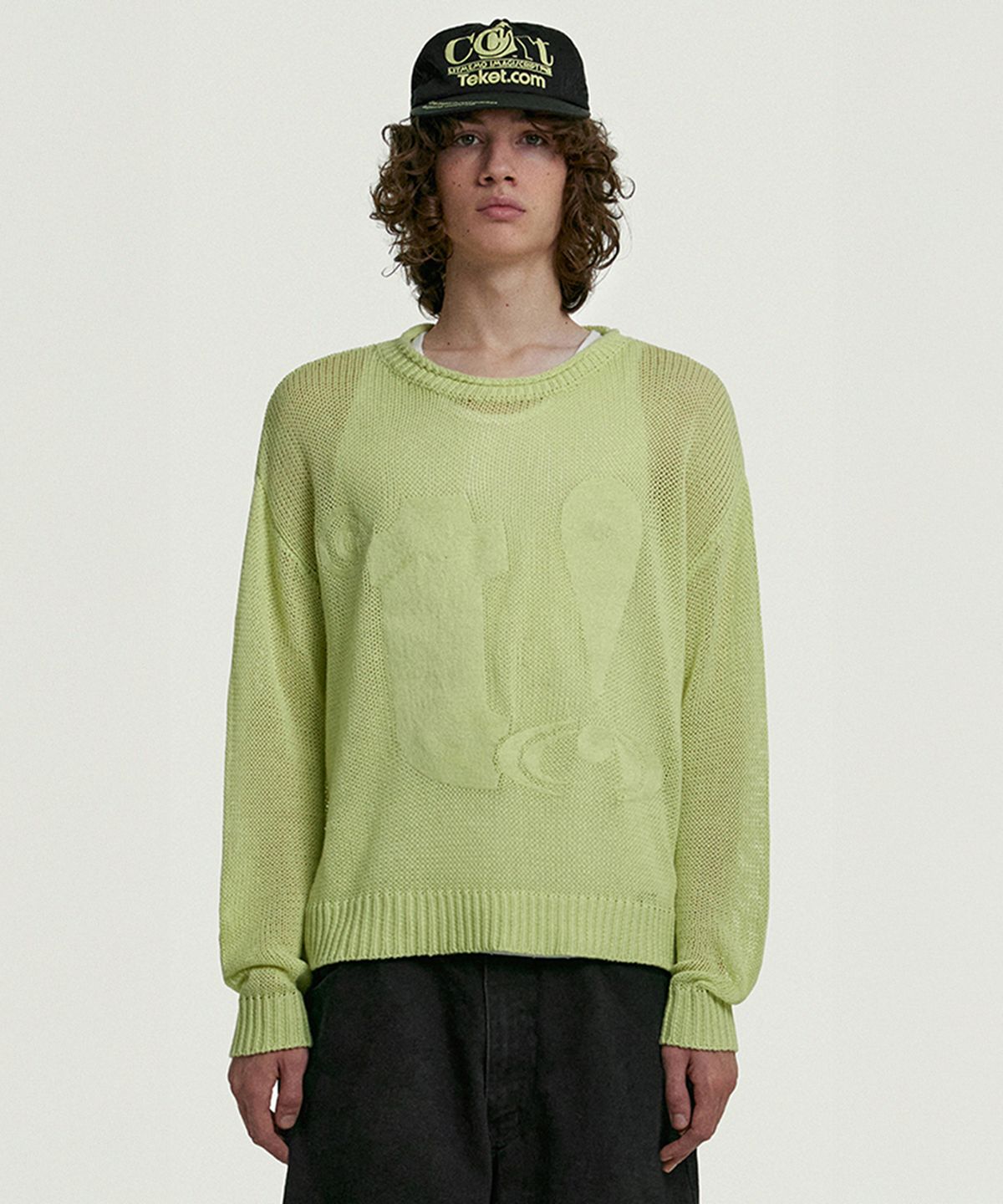 테켓(TEKET) Joytamin Roll Knit Sweater Yellow