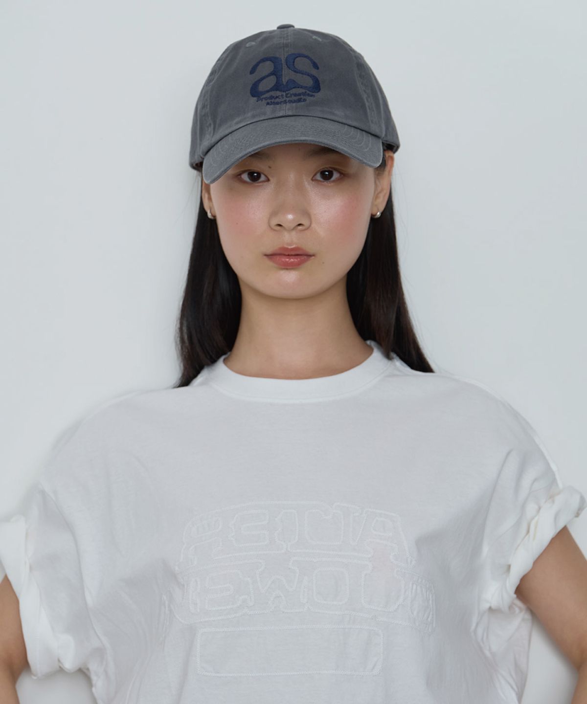 얼터 스튜디오(ALTER STUDIO) Chain Stitch Embroidery T-Shirt_White